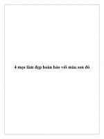 4 mẹo làm đẹp hoàn hảo với màu son đỏ potx