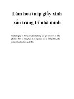 Làm hoa tulip giấy xinh xắn trang trí nhà mình pptx