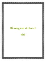 Bổ sung can xi cho trẻ nhỏ pptx