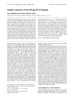 Báo cáo Y học: Solution structure of the HIV gp120 C5 Domain pptx