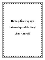 Hướng dẫn truy cập Internet qua điện thoại chạy Android pptx