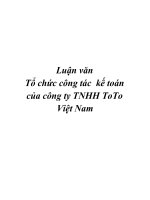 Luận văn Tổ chức công tác kế toán của công ty TNHH ToTo Việt Nam potx