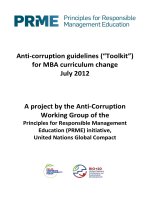 Anti-corruption guidelines (“Toolkit”) for MBA curriculum change 2012 pdf