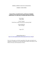 House Prices, Credit Growth, and Excess Volatility: Implications for Monetary and Macroprudential Policy pptx