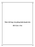 Nhà ở kết hợp văn phòng kinh doanh trên đất 5,2m x 11m doc