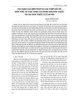TÁC DỤNG CỦA BIỆN PHÁP ĐA CAN THIỆP ĐỐI VỚI KIẾN THỨC VÀ THỰC HÀNH CỦA NHÂN VIÊN BÁN THUỐC potx