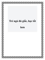Trẻ ngủ đủ giấc, học tốt hơn pdf