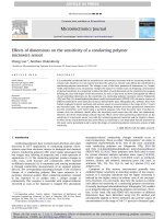 effects of dimensions on the sensitivity of a conducting polymer microwire sensor