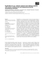Báo cáo khoa học: Fowlicidin-3 is an a-helical cationic host defense peptide with potent antibacterial and lipopolysaccharideneutralizing activities ppt