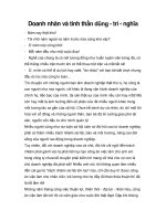 Doanh nhân và tinh thần dũng - trí - nghĩa potx