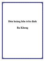 Đón hoàng hôn trên đỉnh Ba Kheng doc