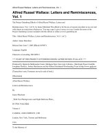 Alfred Russel Wallace: Letters and Reminiscences, Vol. 1 (of 2) pot