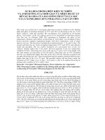 SỰ RA HOA TRONG ĐIỀU KIỆN TỰ NHIÊN VÀ ẢNH HƯỞNG CỦA THỜI GIAN VÀ NHIỆT ĐỘ XỬ LÝ ĐẾN SỰ RA HOA CỦA HAI GIỐNG PHÁT TÀI LÁ SỌC VÀ LÁ XANH (DRACAENA FRAGANS L.) TẠI CẦN THƠ ppt