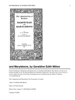 Hampstead and Marylebone The Fascination of London docx