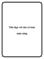 Nhà đẹp với sàn có tone màu sáng docx