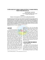 TUYỂN CHỌN CÁC CHỦNG VI SINH VẬT ĐỂ XỬ LÝ NHANH RƠM RẠ THÀNH PHÂN BÓN HỮU CƠ pot