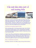 Cần một tầm nhìn mới về môi trường biển potx