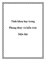 Tính khoa học trong Phong thuỷ và kiến trúc hiện đại docx