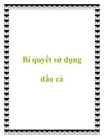 Bí quyết sử dụng dầu cá docx