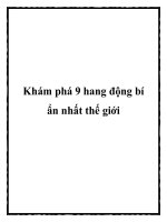 Khám phá 9 hang động bí ẩn nhất thế giới docx