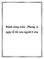 Bánh sừng trâu - Phong vị ngày lễ tết của người Cơtu potx