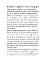 Bé tuổi mẫu giáo nên học những gì? pptx