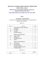 BỘ GIÁO ÁN & PHÂN PHỐI CHƯƠNG TRÌNH THCS MÔN TIẾNG ANH 6 potx