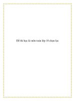 Đề thi học kì môn toán lớp 10 chọn lọc pptx