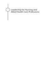 Leadership for Nursing and Allied Health Care Professions pot