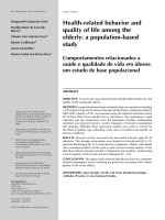 Health-related behavior and quality of life among the elderly: a population-based study pot