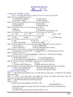 Đề thi và đáp án môn Vật lý lớp 7 pptx