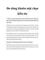 Đo dáng khuôn mặt chọn kiểu tóc ppt