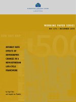 Working PaPer SerieS no 1273 / DeCeMBer 2010: intereSt rate effeCtS of DeMograPhiC ChangeS in a neW-keyneSian life-CyCle fraMeWork pptx