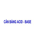 CÂN BẰNG ACID - BASE doc