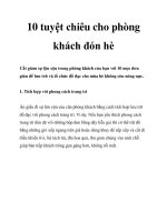 10 tuyệt chiêu cho phòng khách đón hè pptx