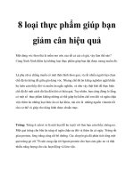 8 loại thực phẩm giúp bạn giảm cân hiệu quả pdf