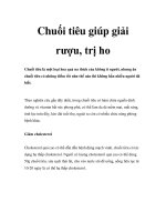 Chuối tiêu giúp giải rượu, trị ho pot