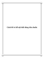 Cách bố trí đồ nội thất đúng tiêu chuẩn ppt