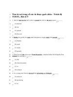 Đề thi và đáp án tiếng anh trình độ TOEFL - Tìm từ sai trong số các từ được gạch chân - Đề 9 ppt