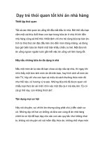 Dạy trẻ thói quen tốt khi ăn nhà hàng docx