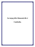 Ấn tượng biển Sihanoukville ở Cambodia. ppt