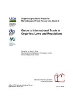 Guide to International Trade in Organics: Laws and Regulations pptx