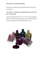 Những màu sơn và mẫu nail thời thượng docx