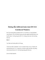 Hướng dẫn Jailbreak hoàn toàn iOS 5.0.1 Untethered Windows pdf