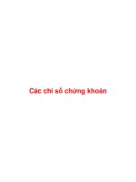 Các chỉ số chứng khoán potx