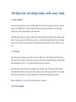 10 tiện ích cải thiện hiệu suất máy tính pot