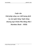 thực trạng về chất lượng dịch vụ tại maritime bank chi nhánh hà nội