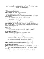 đề thi thử đại học môn toán khối b năm 2014 - đề số 21