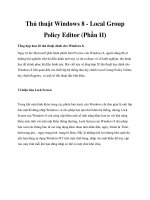 Thủ thuật Windows 8 - Local Group Policy Editor (Phần II) docx
