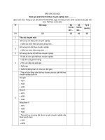 MẪU BÁO CÁO SỐ LIỆU Đánh giá phát triển thể thao chuyên nghiệp năm …… potx